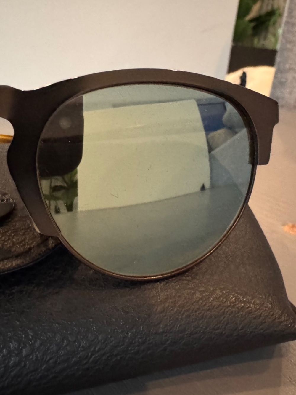 Rare Warby Parker Aldridge Polarized Mirrored Unisex Sunglasses Blue Lens EUC - Picture 7 of 12